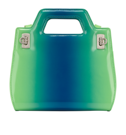 Mini Wanda Ombre Top Handle, Leather, Blue/Green, MII, DB/S, 3*